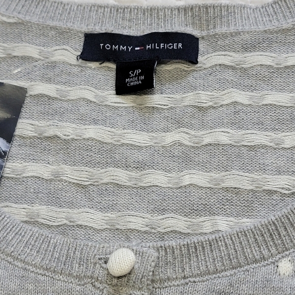 NWT Tommy Hilfiger Polka Dot Cardigan Sweater - Picture 6 of 8